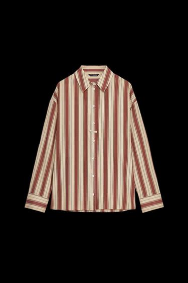 STRIPED SHIRT WITH BACK TAB - Multicoloured by Zara - Image 0