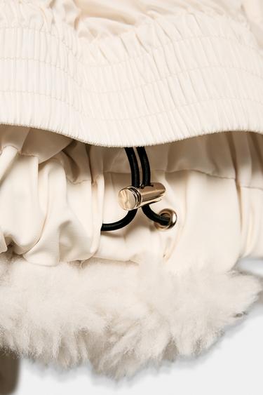 MANTEAU COURT EFFET MOUTON HEIQ XREFLEX™ RECCO® TECHNOLOGY SKI COLLECTION - Écru / Marron de Zara - Image 10