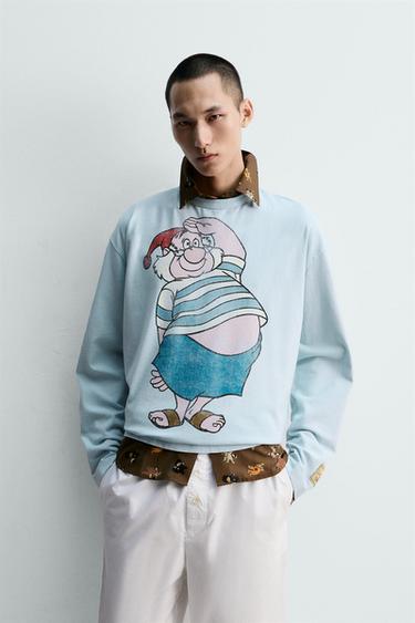 ФУТБОЛКА МІСТЕР СМІ ПІТЕР ПЕН HARRY LAMBERT FOR ZARA X DISNEY - Світло-синій Zara