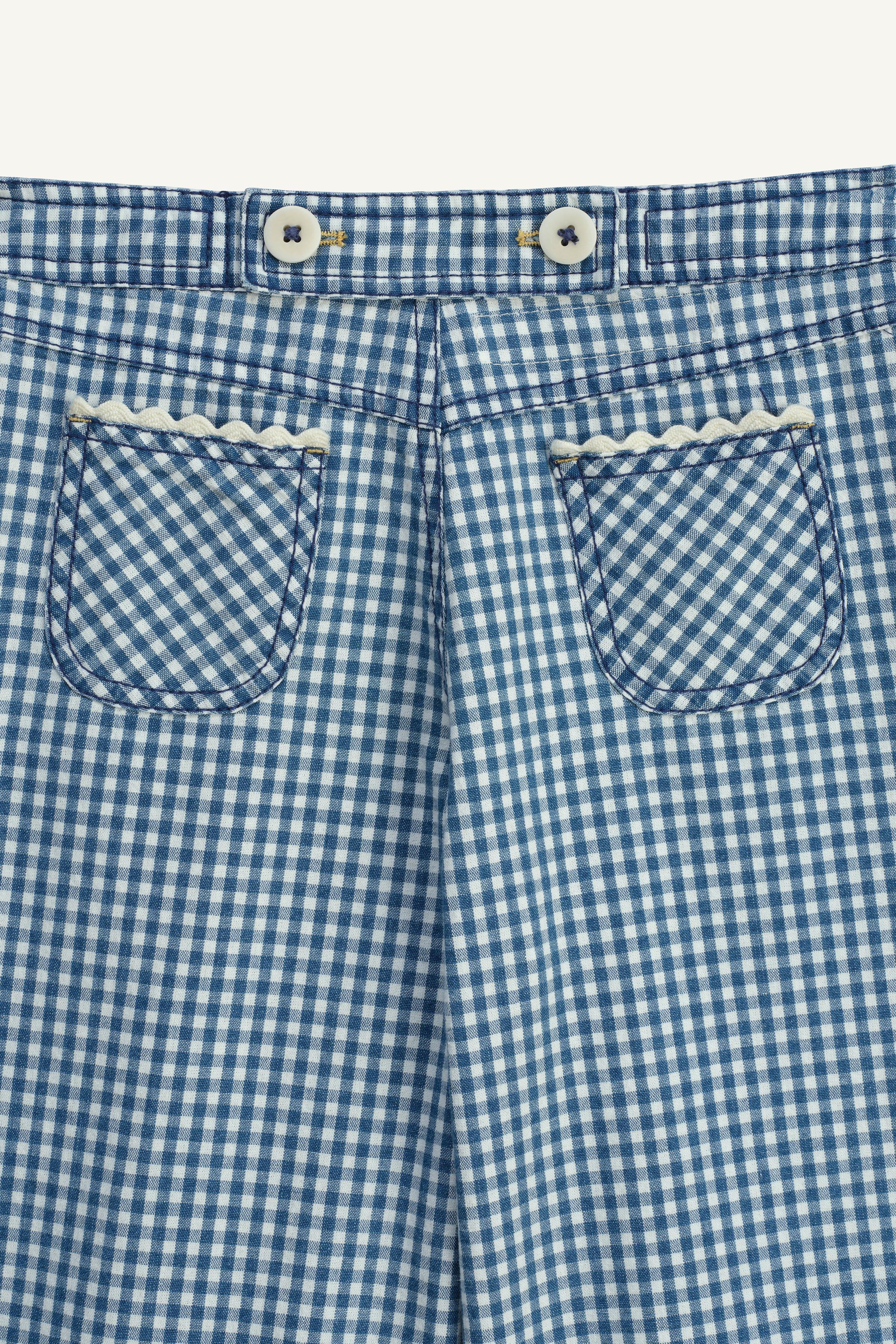 LIMITED EDITION ギンガムチェック柄パンツ - 青色/白色 | ZARA