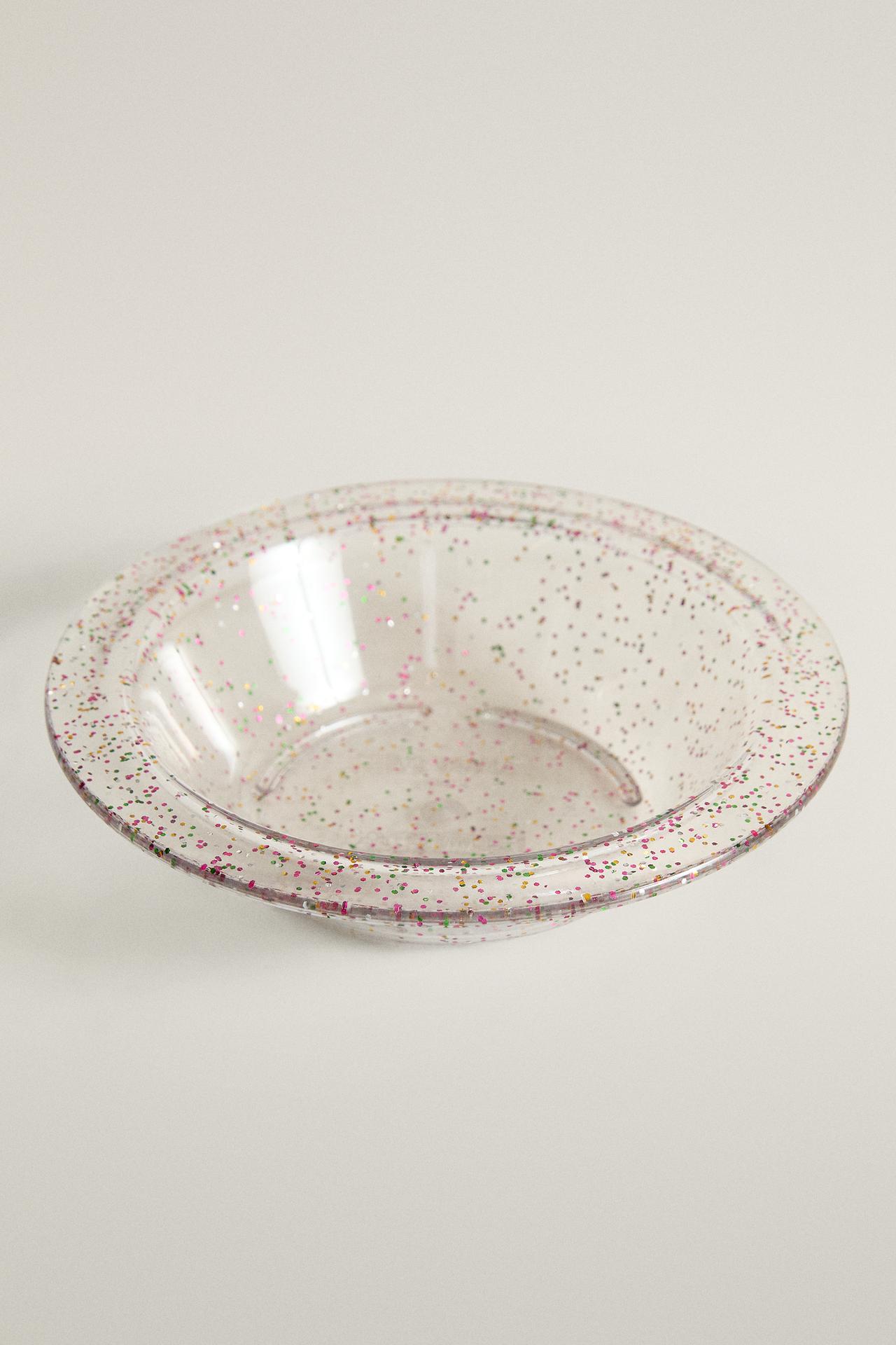 KIDS' TRITAN™ GLITTER BOWL — Transparent