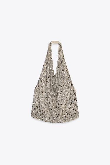 ZW COLLECTION HALTER SEQUIN TOP - Silver by Zara - Image 4