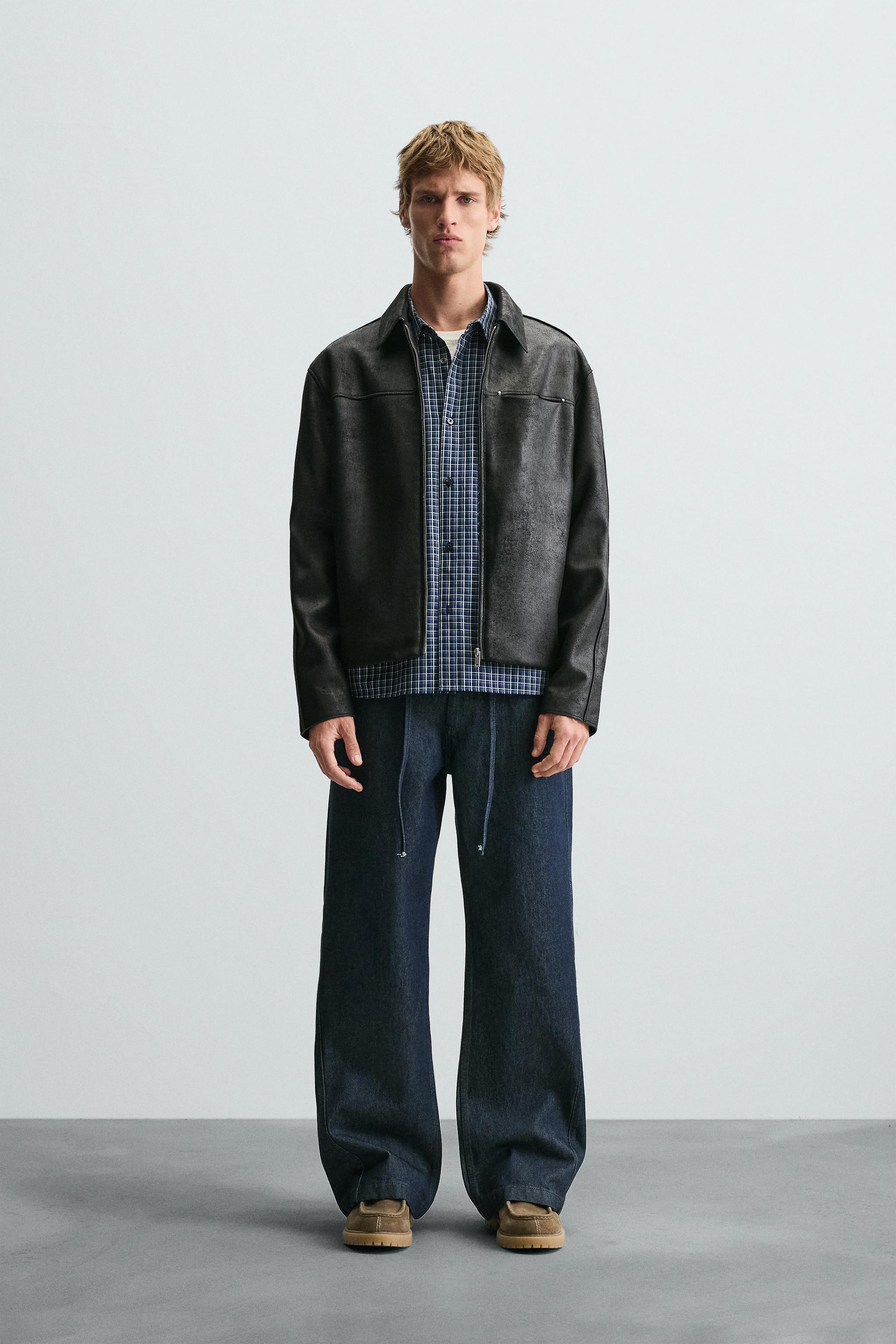 ジャケット・アウター 00's fake leather shirts jacket ZARA FAUX LEATHER OVERSIZED JACKET - Brown | ZARA Canada