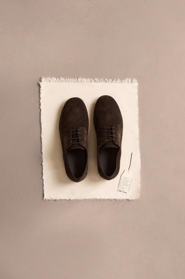 Zara LEATHER DRESS SHOES - Brown
