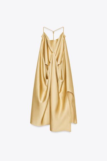 ZW COLLECTION SATIN HALTER TOP - Golden by Zara - Image 2