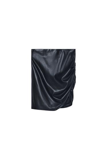 FAUX LEATHER MINI SKIRT
