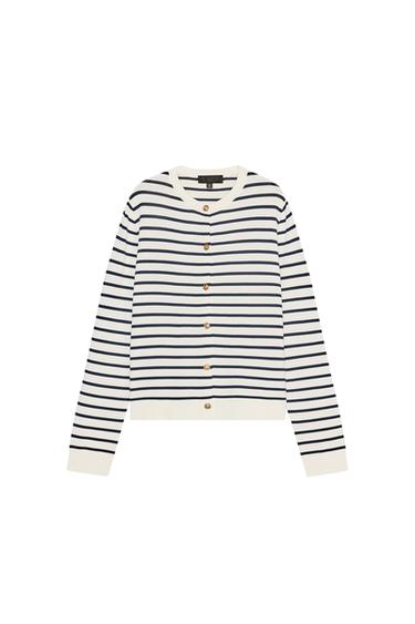 STRIPED KNIT CARDIGAN - striped by Zara
