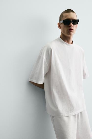 BASIC WASHED T-SHIRT - White by Zara - Image 4