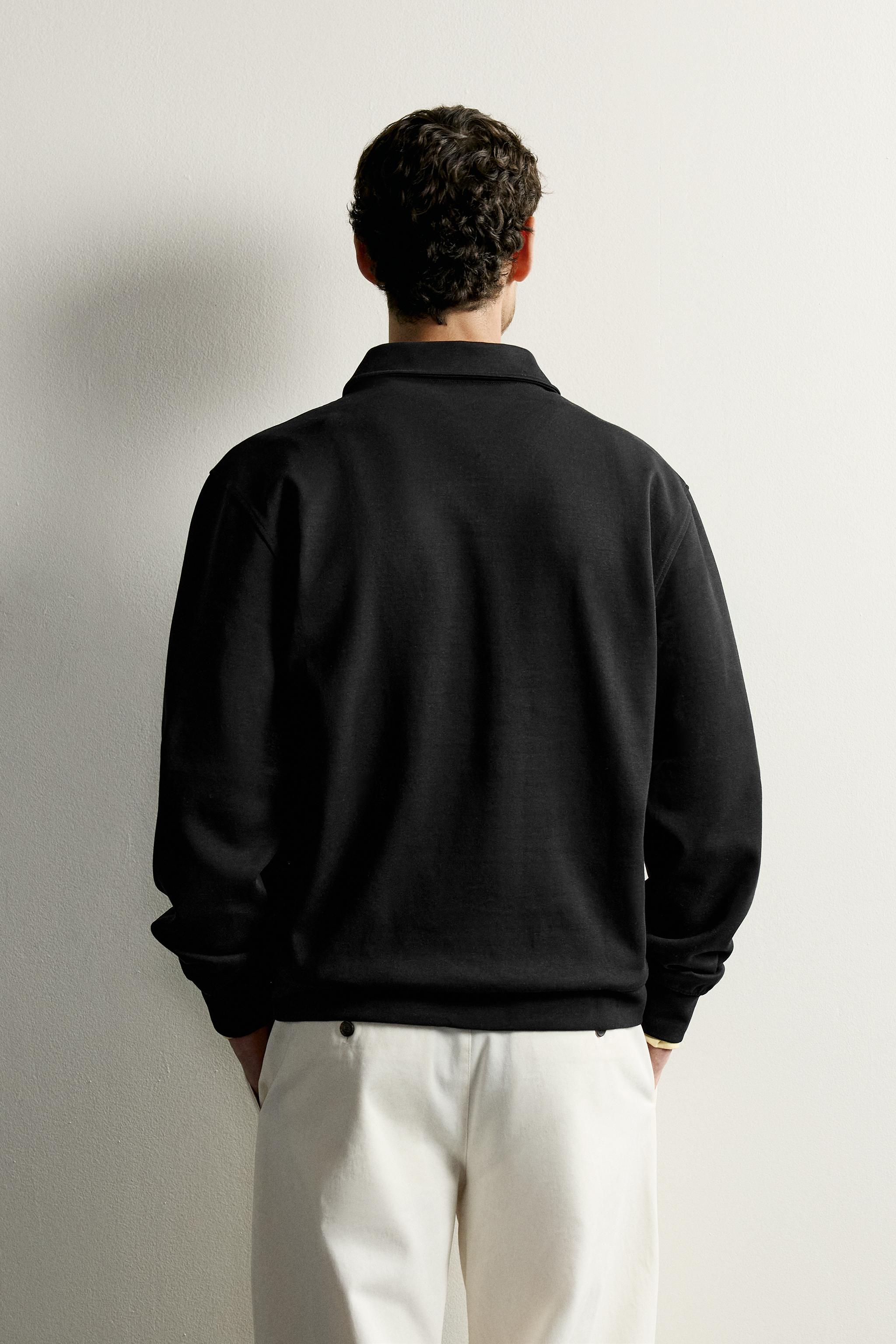 INTERLOCK ZIP POLO SWEATSHIRT