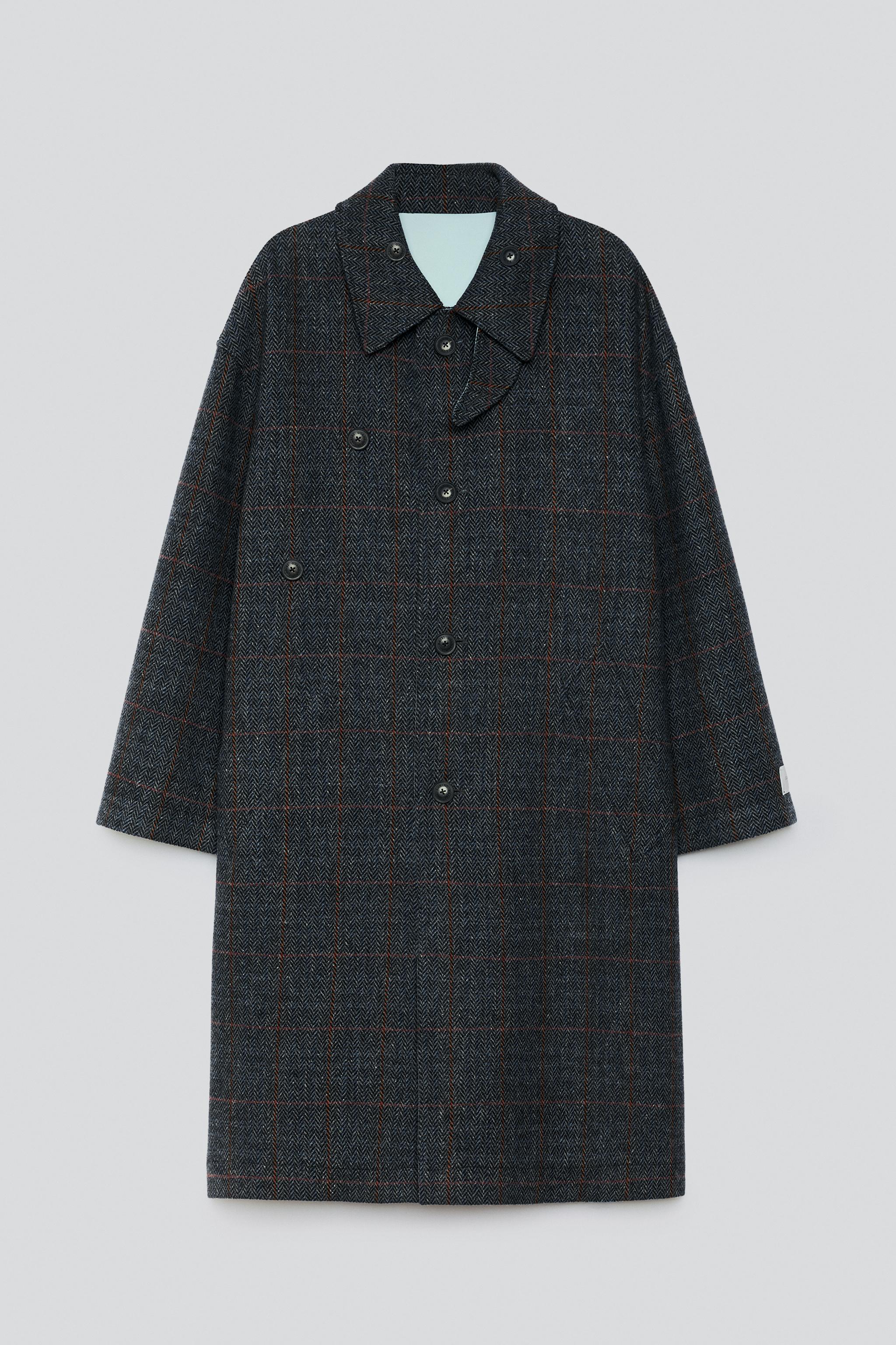 CONTRAST REVERSIBLE COAT - thumbnail 4