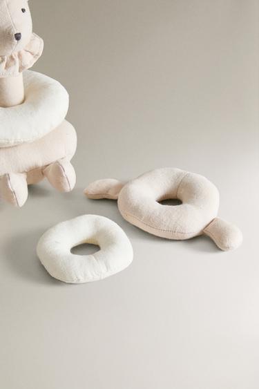 CHILDREN’S MOUSE STACKER SOFT TOY - Grey / Beige by Zara - Image 3
