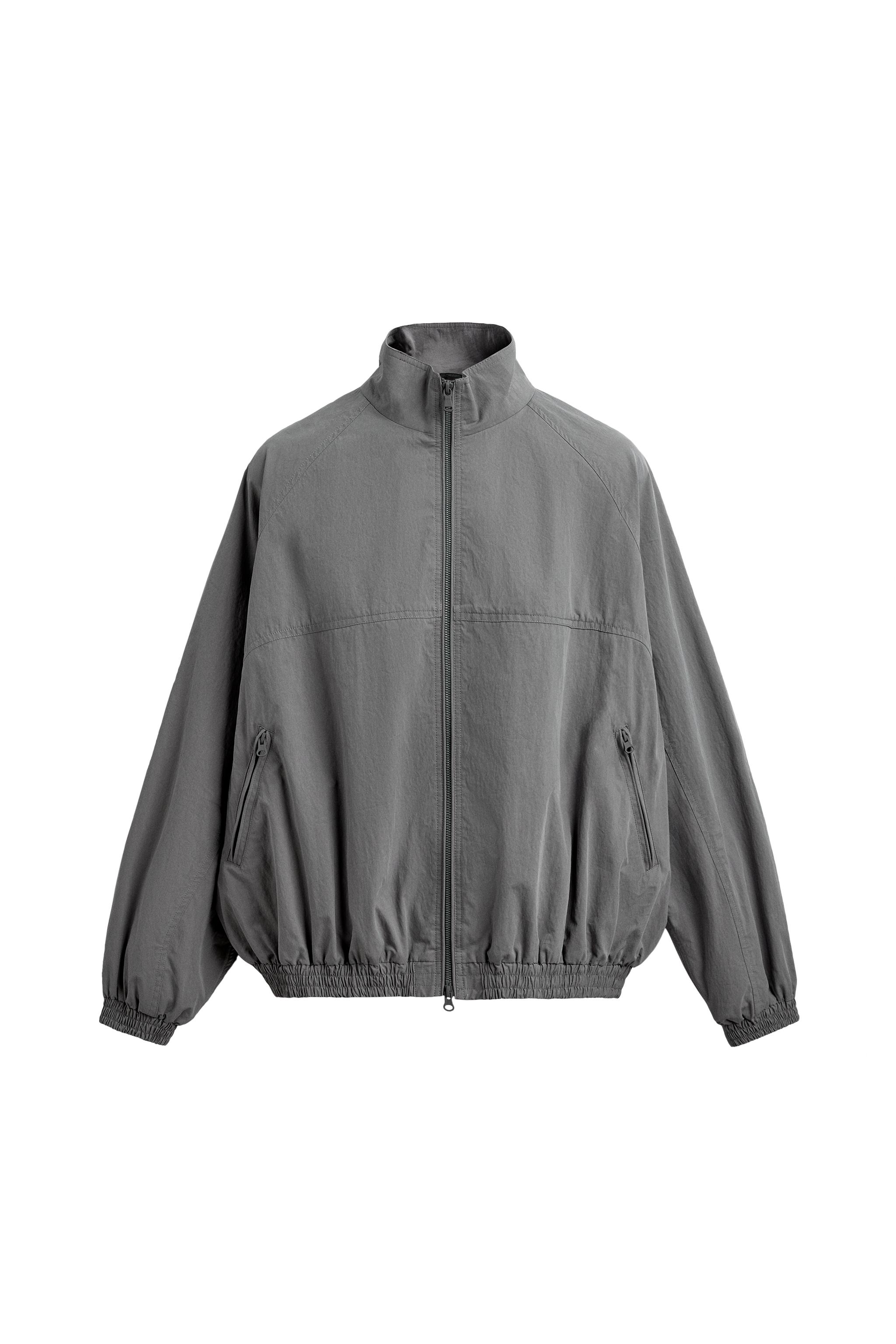 リラックスフィットテクスチャー素材ジャケット - グレー | ZARA Japan