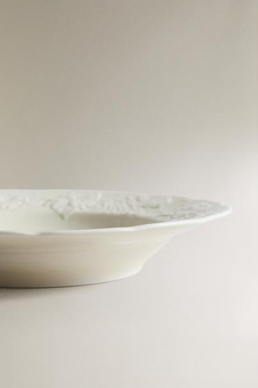 GRAPE PORCELAIN SOUP PLATE - Cream by Zara - Image 3