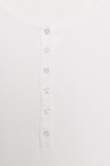 HAUT À COL TUNISIEN - Blanc cassé de Zara - Image 7