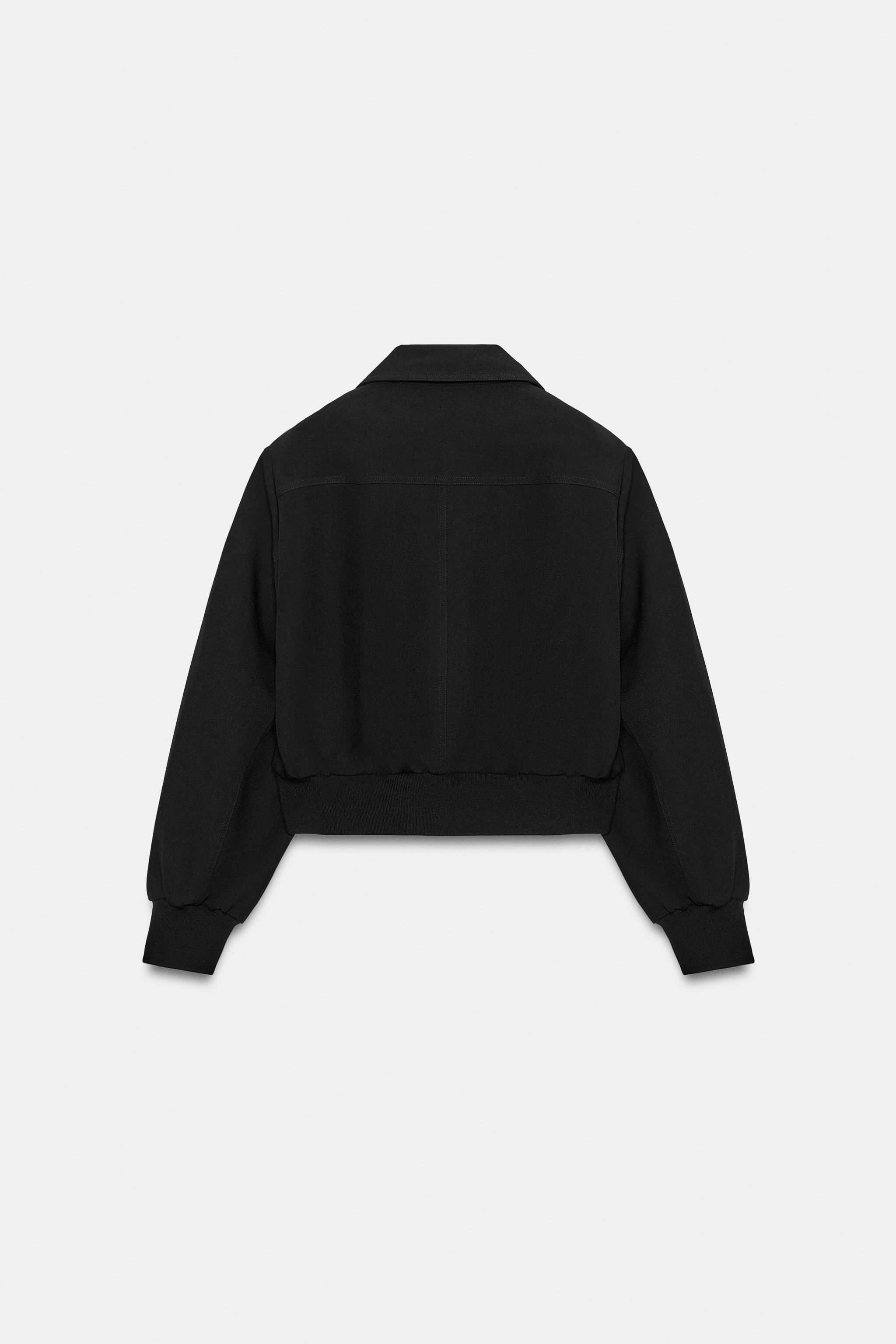 CROPPED JACKET WITH SHOULDER PADS