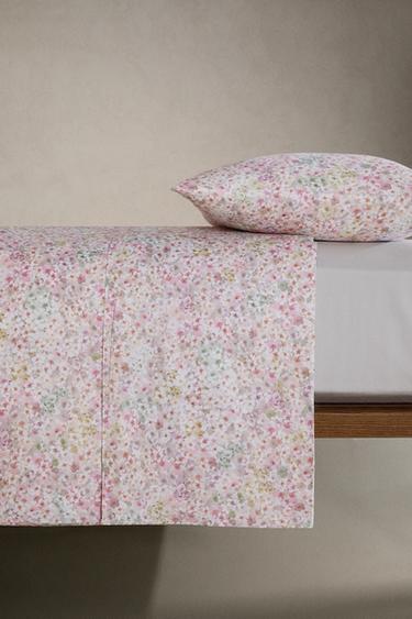FLORAL PRINT FLAT SHEET - Pink de Zara - Image 2