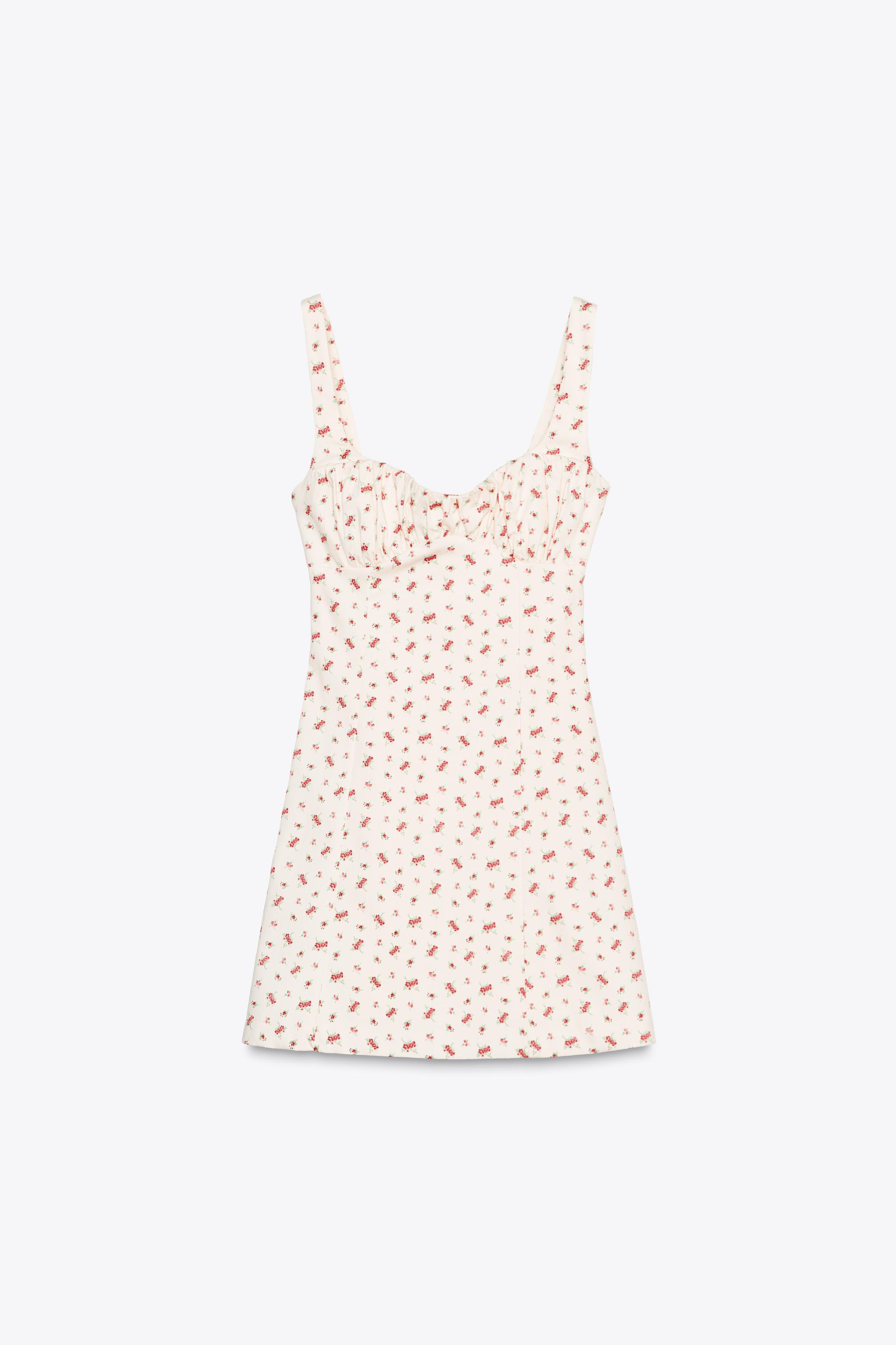 花柄ミニワンピース - レッド | ZARA Japan / 日本 花柄ミニワンピース - レッド | ZARA Japan / 日本