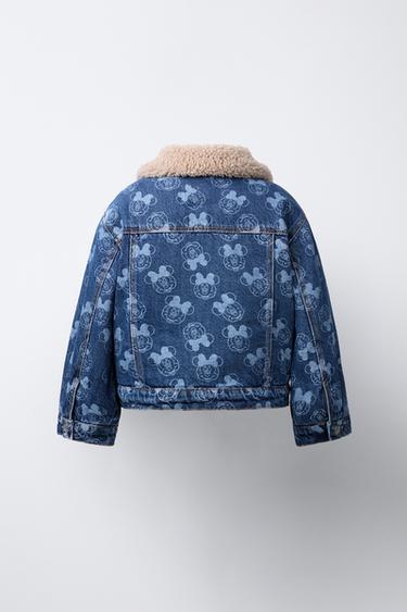 MINNIE MOUSE © DISNEY DENIM JACKET WITH FAUX SHEARLING - Mid-blue by Zara - Image 3
