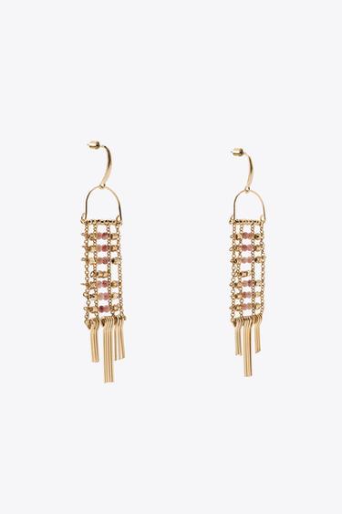 BOUCLES D'OREILLES MÉTALLIQUES FANTAISIE - Doré de Zara - Image 3