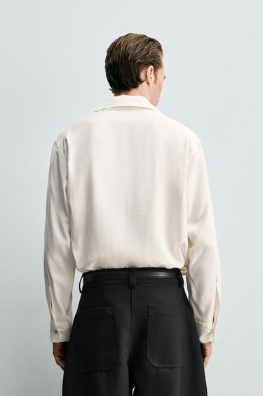 RELAXED FIT FLOWING SHIRT - Oyster-white by Zara - Image 2