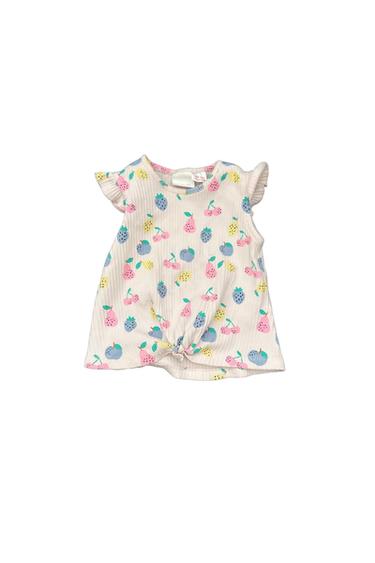 PRINTED RIBBED TSHIRT