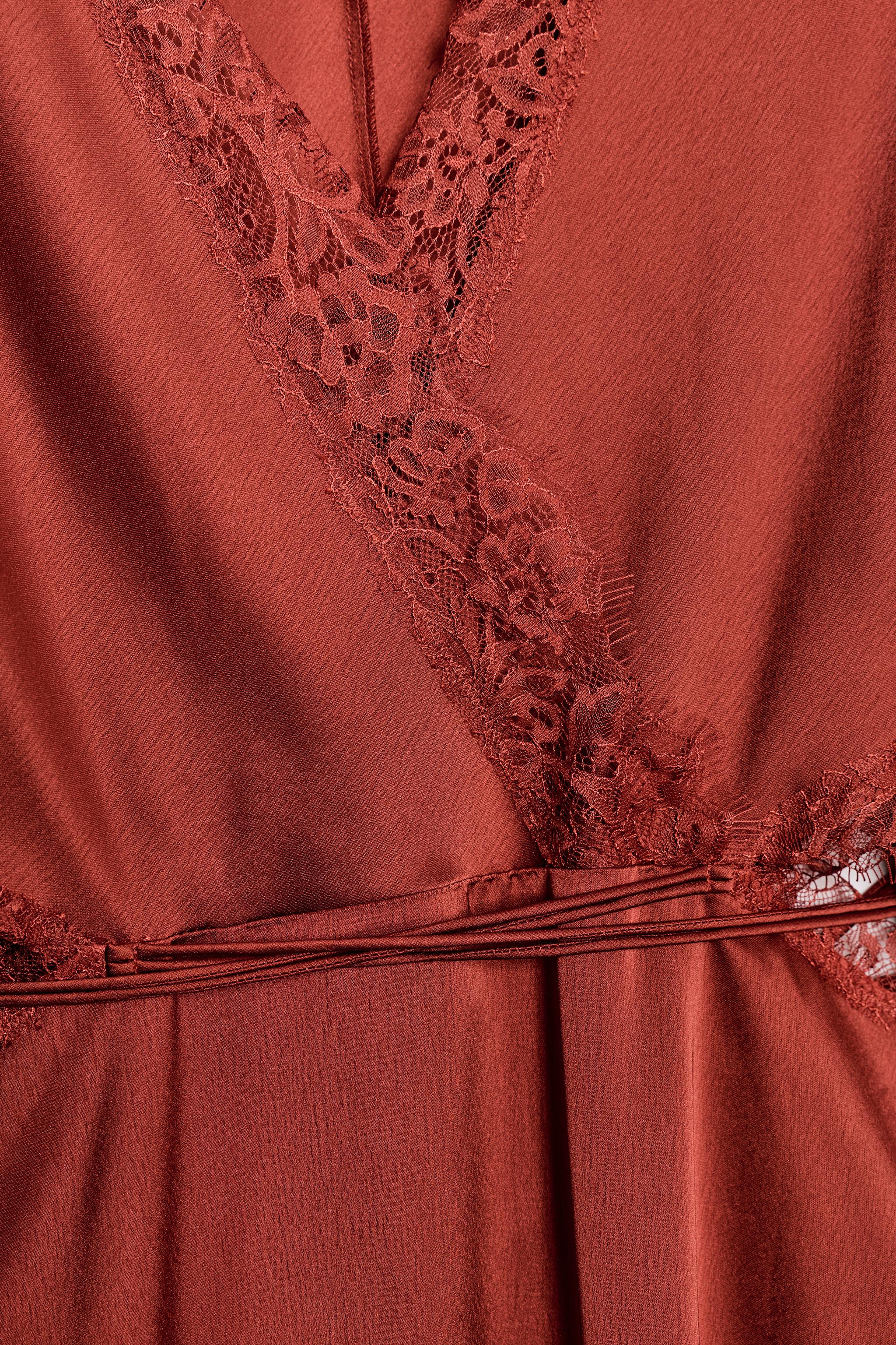 ROBE SATINÉE DENTELLE ZW COLLECTION