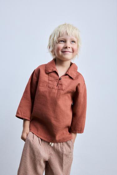 CAMISA TEXTURA - Granate de Zara