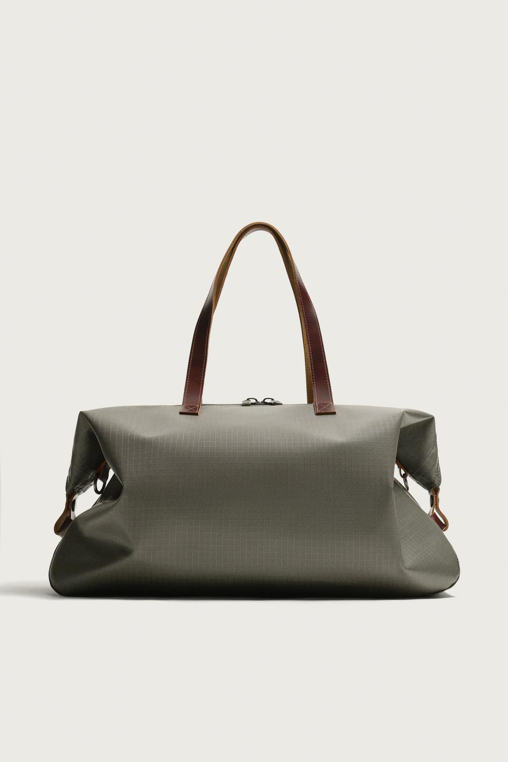 LEATHER DETAIL TRAVEL BAG