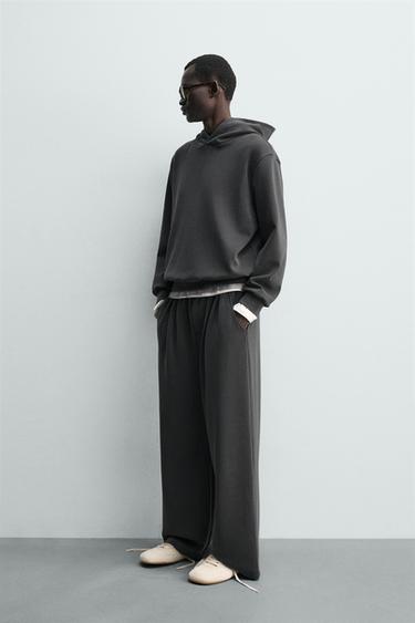 SOFT FADED WIDE-LEG JOGGERS - Blue / Grey by Zara - Image 3