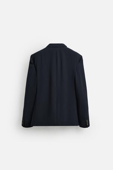 BLAZER CROISÉ - Bleu marine foncé de Zara - Image 6