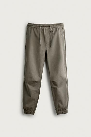 PANTALÓN CINTURA JOGGER SLIM FIT - Caqui de Zara