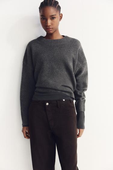 SOFT KNIT JUMPER - Mid-grey by Zara