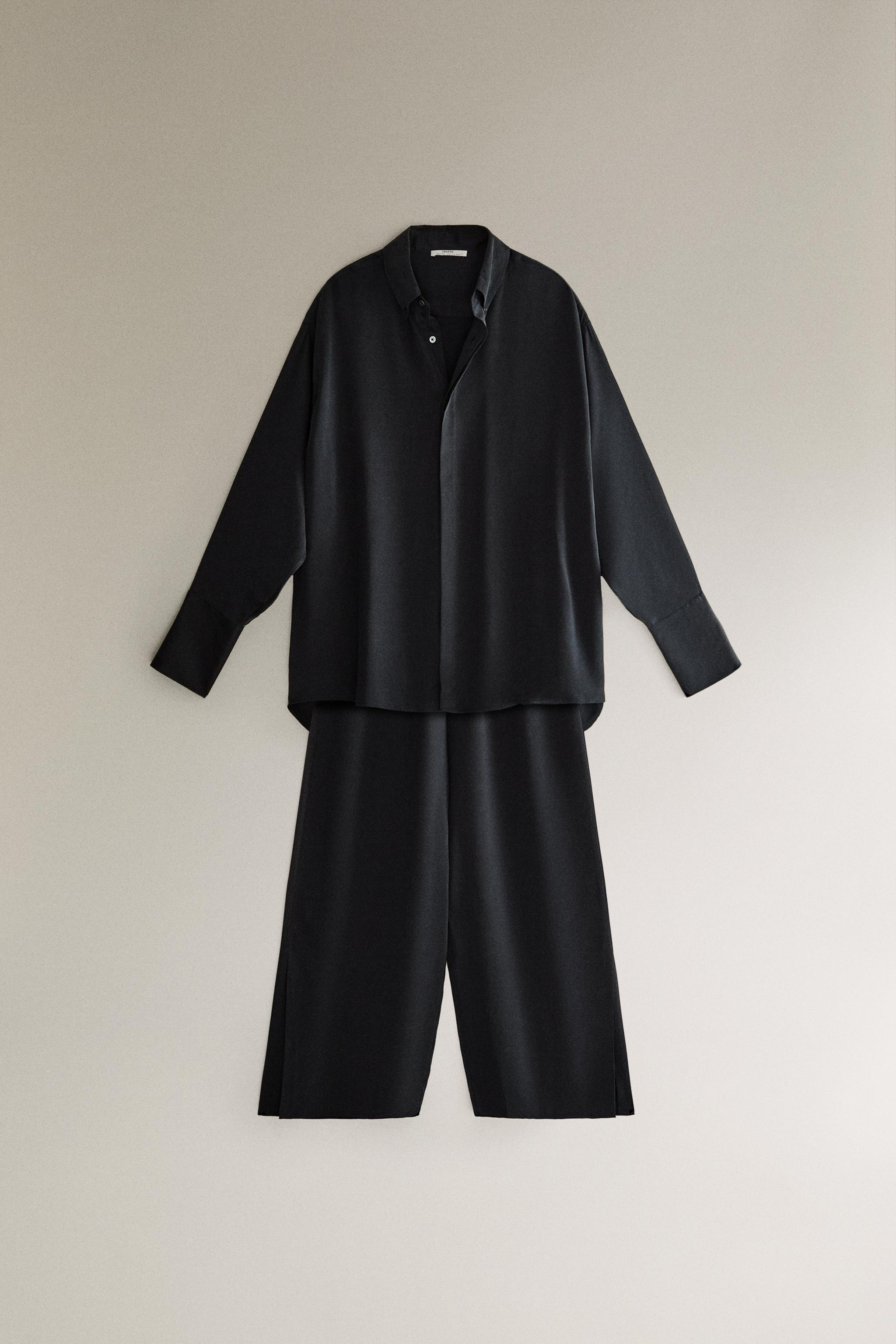 新品未使用ZARA(ザラ)ネイビーシルクシャツブラウス お洒落】ZARA ザラ プリーツシャツ ブラウス ネイビー｜Yahoo!フリマ
