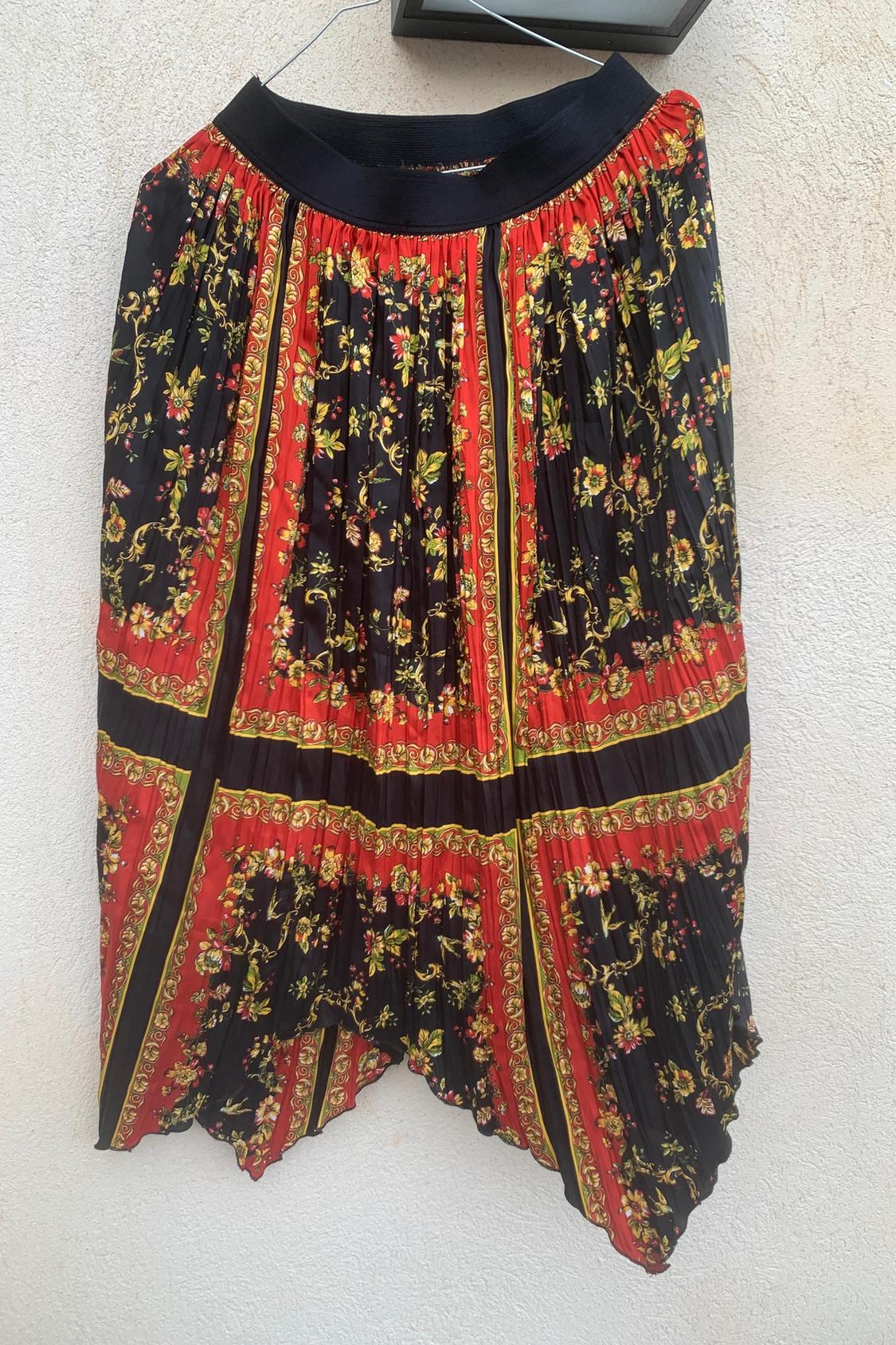 PRINTED PLEATED-EFFECT SKIRT - Image 5
