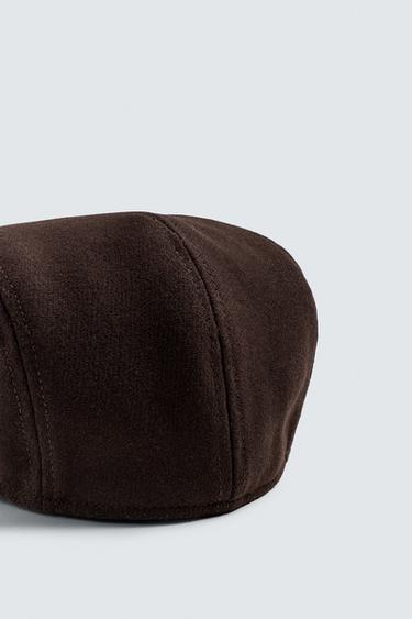 WOOL BLEND BERET - Brown by Zara - Image 2