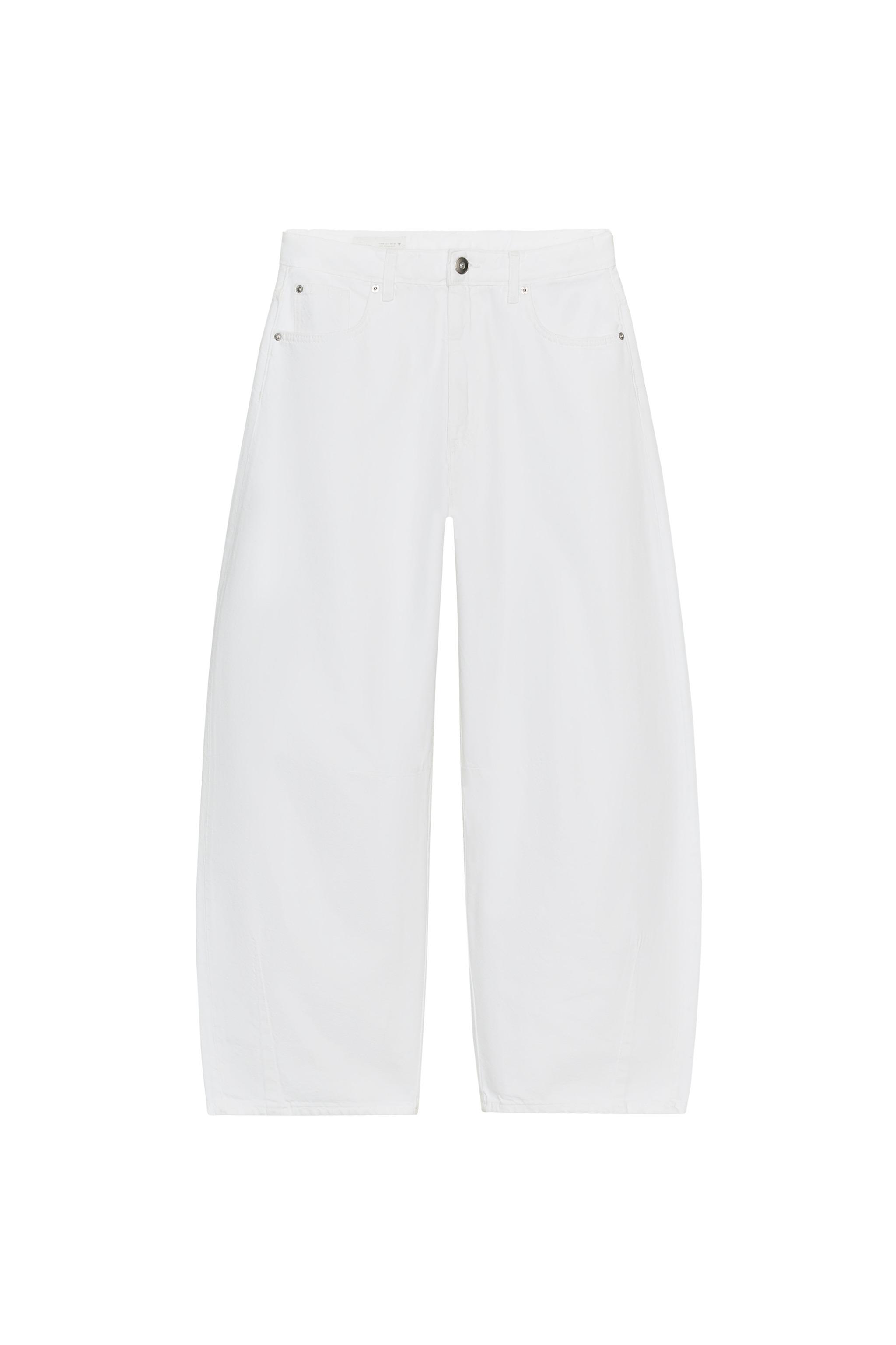TRF BALLOON BAGGY MID-RISE JEANS - White | ZARA South Africa