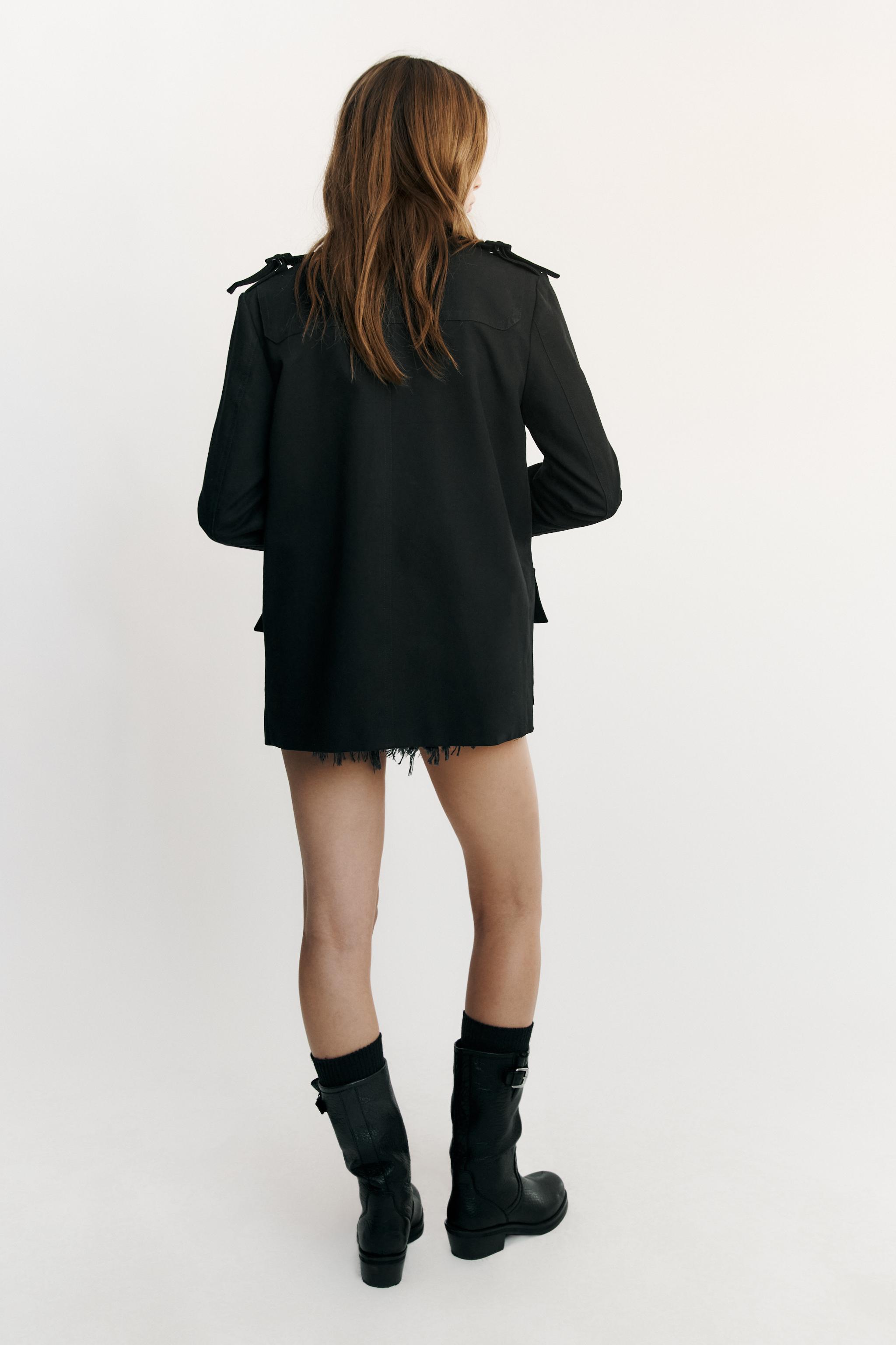 VESTE À POCHES ET PATTES 100 % COTON