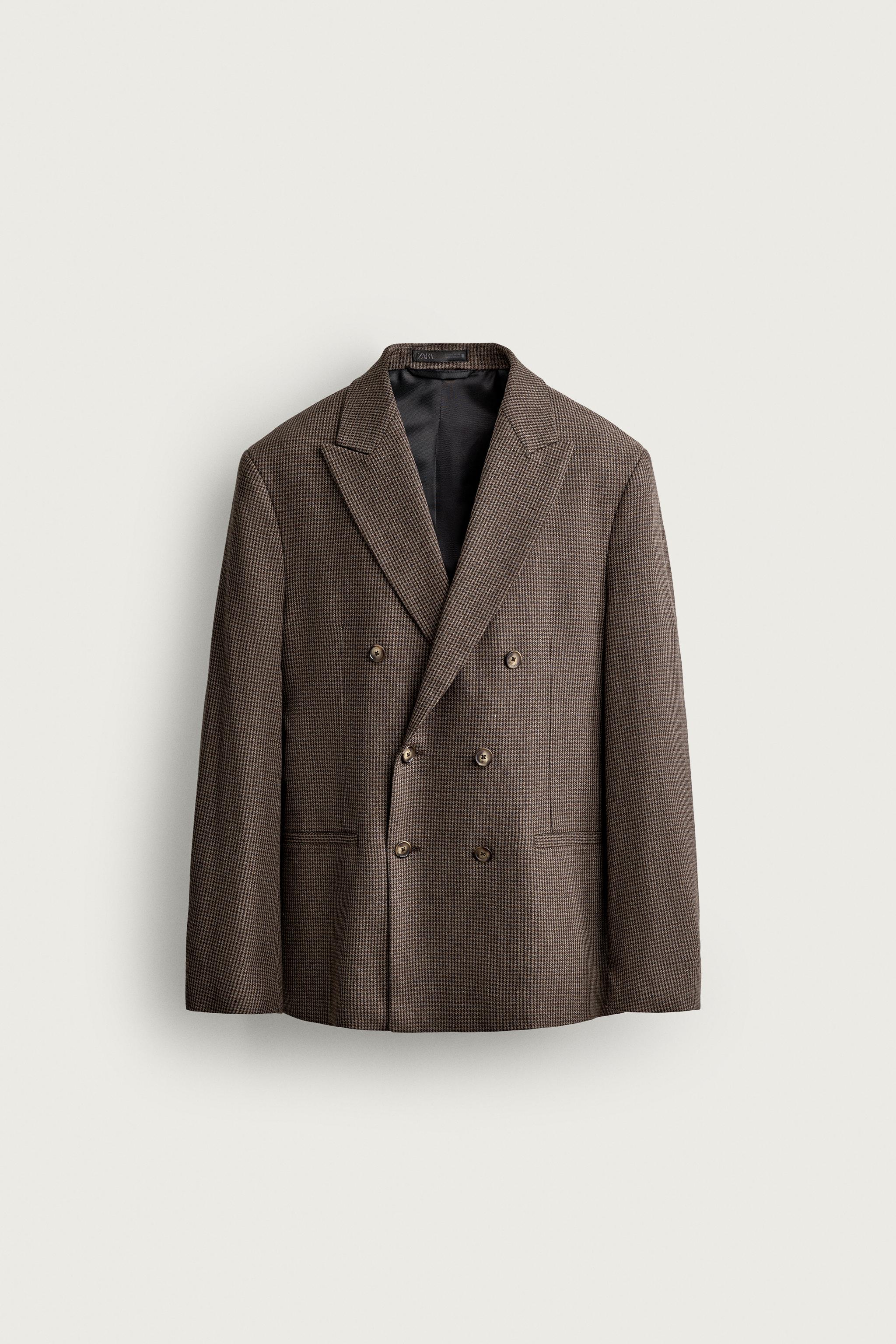 VESTE À BOUTONNAGE CROISÉ PIED-DE-POULE