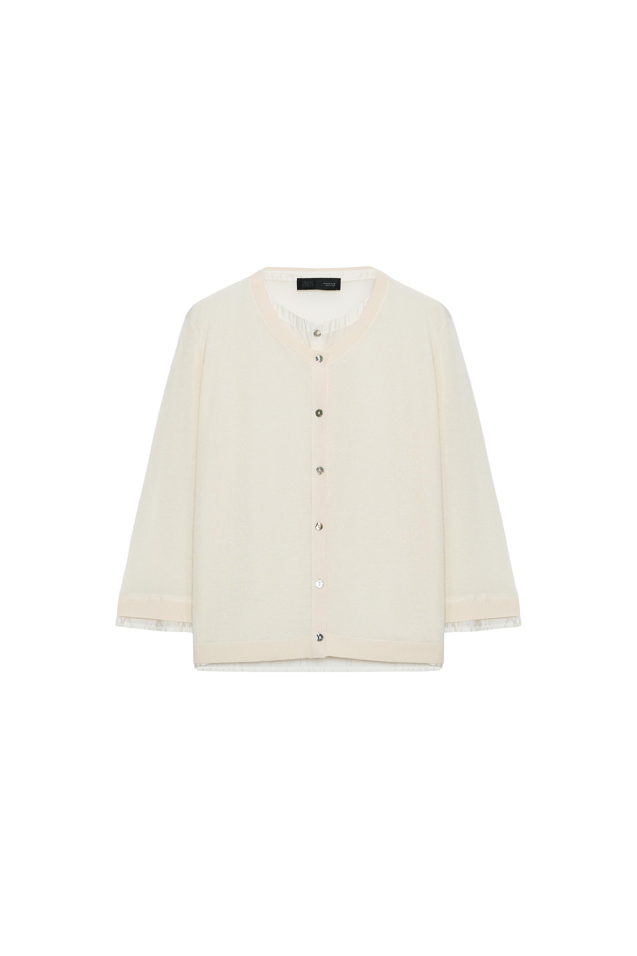 zara — GIACCA COMBINATA IN MAGLIA
