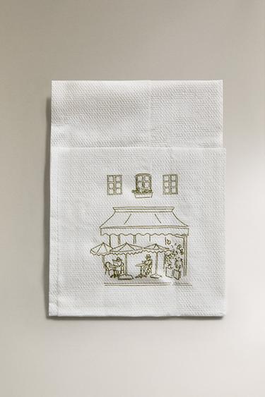 COFFEE NAPKIN HOLDER AND NAPKIN SET - Brown by Zara - Image 2
