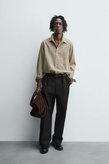 STRIPED FLOWING SHIRT - Butter by Zara - Image 0