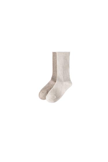 2-PACK OF MID-CALF SOCKS - camel by Zara