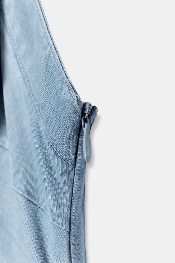 zara halter denim dress @ZARA NEW IN DENIM  do we like it? #zara #zarahaul #zaradress