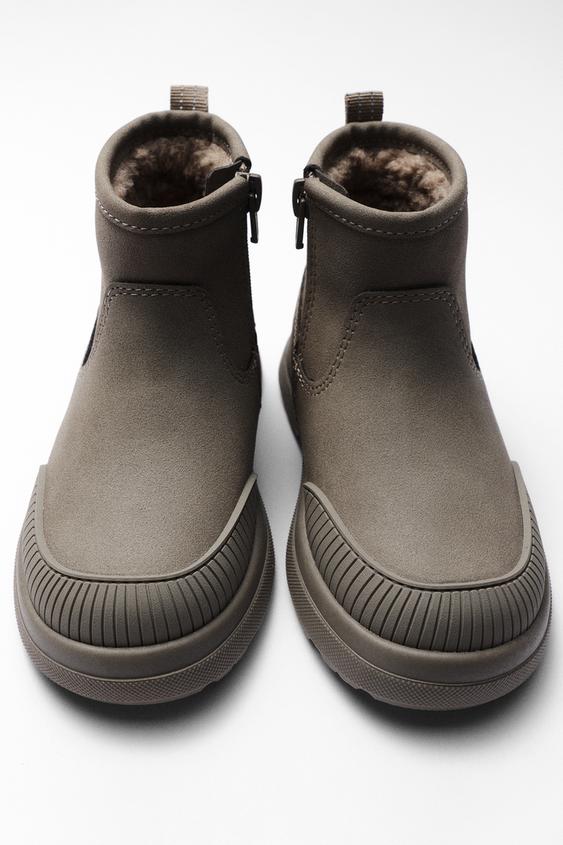 LINED BOOTS - Grey by Zara - Image 0