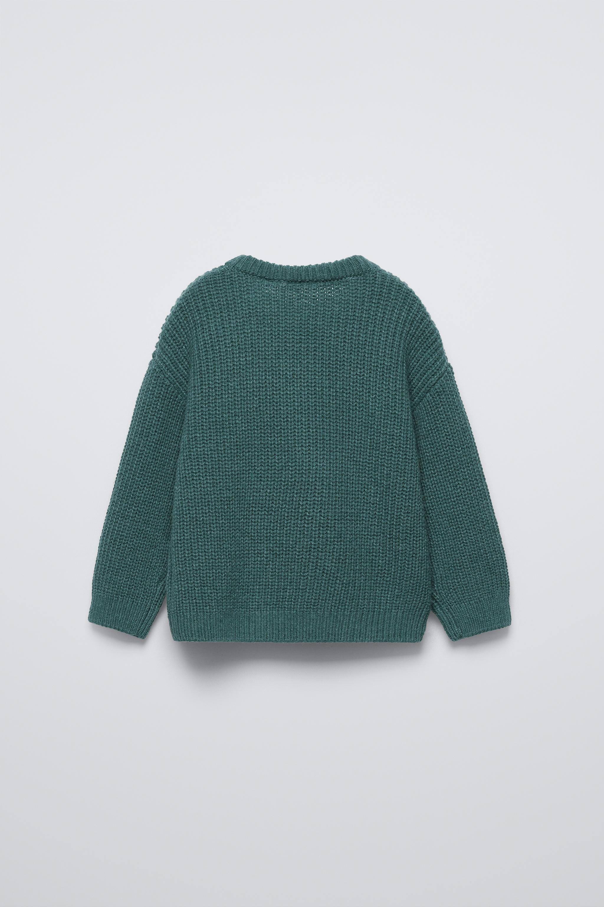 Aqua blue knit sweater 2024 Zara size M