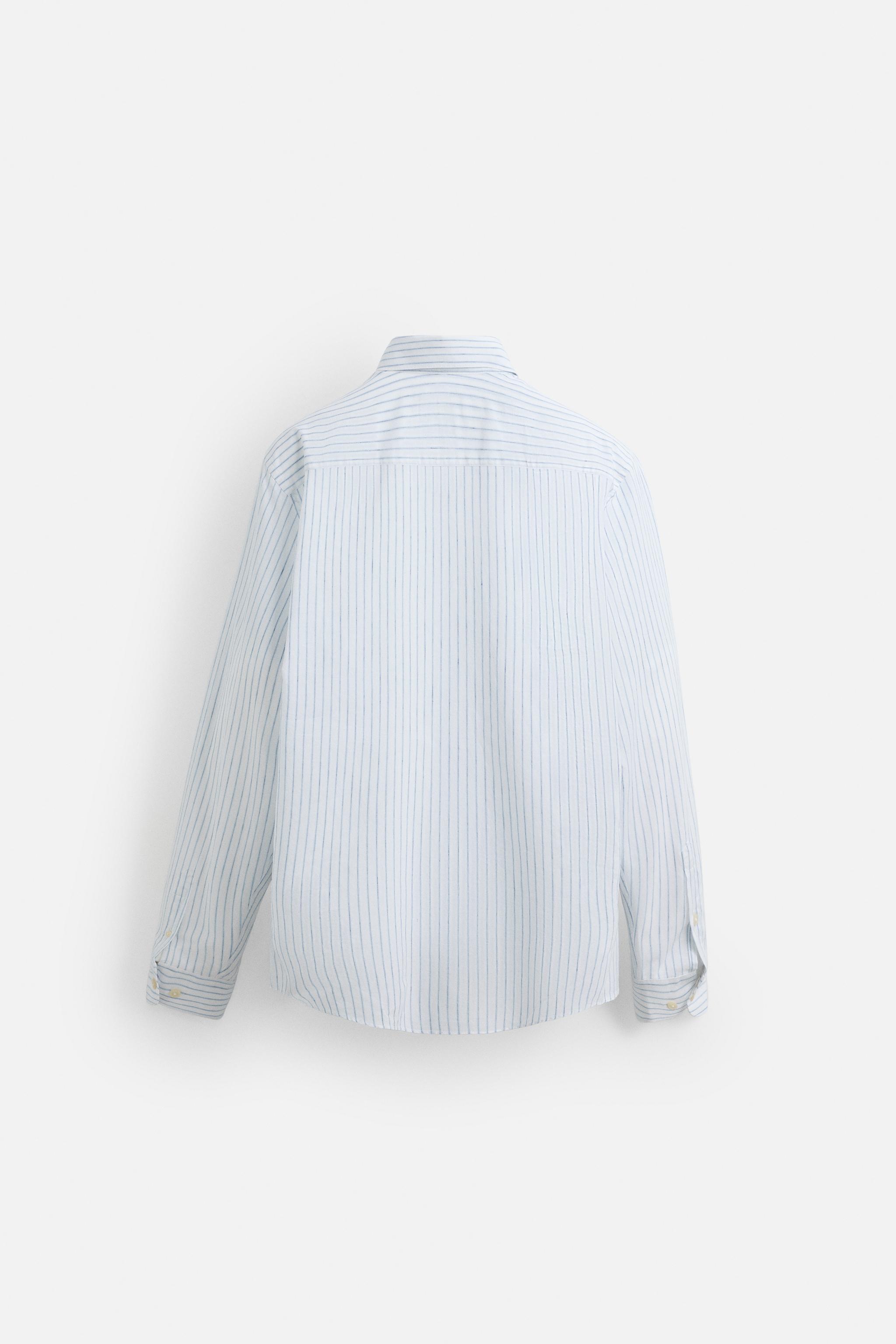 TEXTURED STRIPED SHIRT - white | ZARA United States