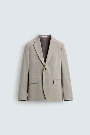 TEXTURED SUIT BLAZER - Greyish by Zara