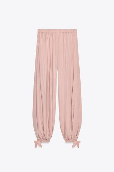 PANTALÓN FLUIDO BOMBACHO ZW COLLECTION - Rosa de Zara