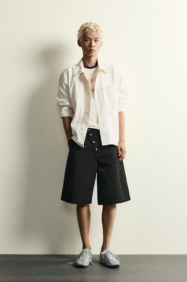 BERMUDA BAGGY FIT ALAMAR - Negro de Zara