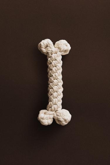 WOVEN BONE PET TOY - Ecru by Zara